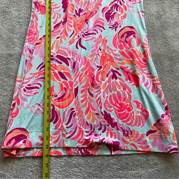 LILLY PULITZER Sophie Dress Poolside Love Birds Blue Pink 17412 UPF 50 Large - Picture 9 of 10